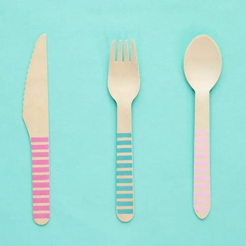 Disposable ice cream wooden spoon