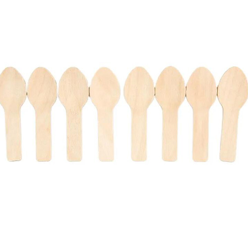 Disposable ice cream wooden spoon